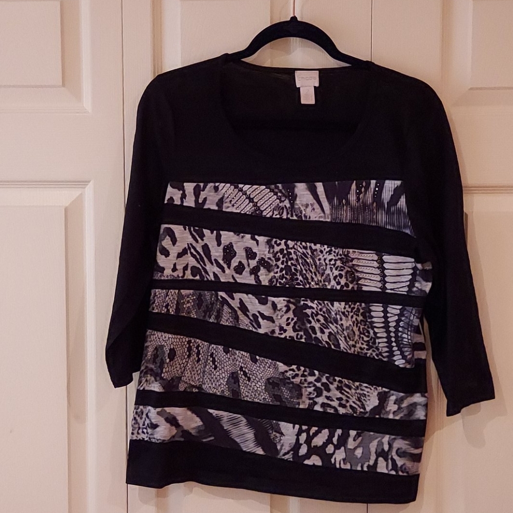 Zebra print top